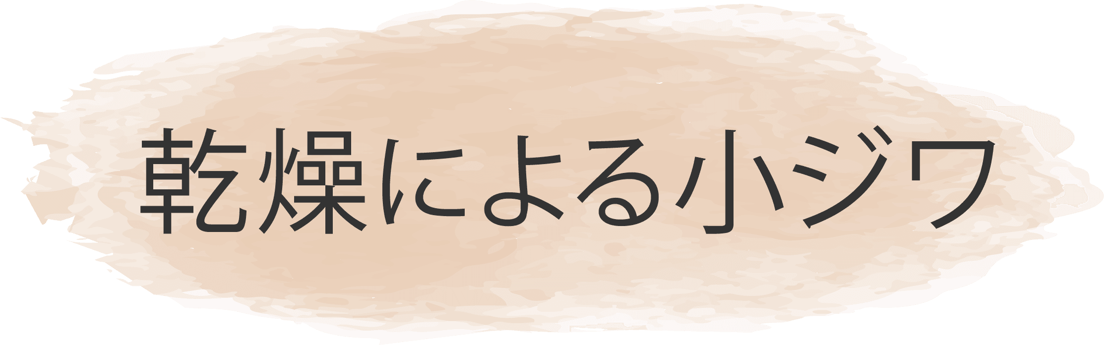 乾燥による小ジワ